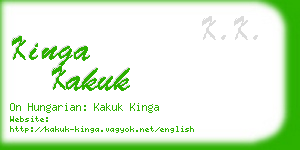 kinga kakuk business card